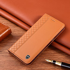 Coque Portefeuille Livre Cuir Etui Clapet H07P pour Samsung Galaxy Note 10 Lite Orange