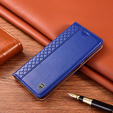 Coque Portefeuille Livre Cuir Etui Clapet H07P pour Samsung Galaxy Xcover 4 SM-G390F Bleu