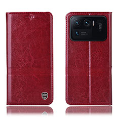 Coque Portefeuille Livre Cuir Etui Clapet H07P pour Xiaomi Mi 11 Ultra 5G Rouge