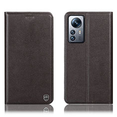 Coque Portefeuille Livre Cuir Etui Clapet H07P pour Xiaomi Mi 12 Lite 5G Marron