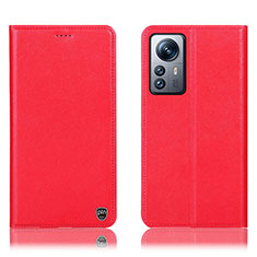 Coque Portefeuille Livre Cuir Etui Clapet H07P pour Xiaomi Mi 12X 5G Rouge