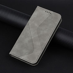 Coque Portefeuille Livre Cuir Etui Clapet H07X pour Google Pixel 6 5G Gris