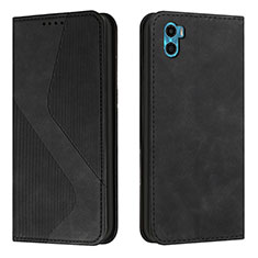 Coque Portefeuille Livre Cuir Etui Clapet H07X pour Motorola Moto E32 India Noir