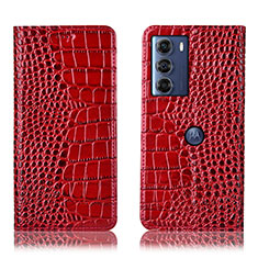 Coque Portefeuille Livre Cuir Etui Clapet H08P pour Motorola Moto Edge S30 5G Rouge