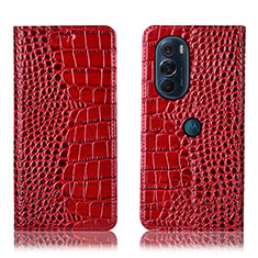 Coque Portefeuille Livre Cuir Etui Clapet H08P pour Motorola Moto Edge X30 5G Rouge