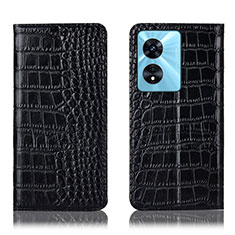 Coque Portefeuille Livre Cuir Etui Clapet H08P pour Oppo A1 5G Noir