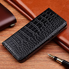 Coque Portefeuille Livre Cuir Etui Clapet H08P pour Oppo A16 Noir