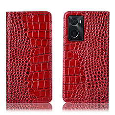 Coque Portefeuille Livre Cuir Etui Clapet H08P pour Oppo A36 Rouge