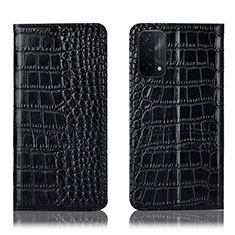 Coque Portefeuille Livre Cuir Etui Clapet H08P pour Oppo A54 5G Noir