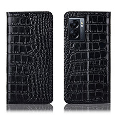 Coque Portefeuille Livre Cuir Etui Clapet H08P pour Oppo A57 5G Noir