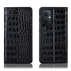 Coque Portefeuille Livre Cuir Etui Clapet H08P pour Oppo A96 5G Noir