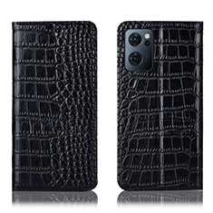 Coque Portefeuille Livre Cuir Etui Clapet H08P pour Oppo Find X5 Lite 5G Noir