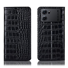 Coque Portefeuille Livre Cuir Etui Clapet H08P pour Oppo K10 5G Noir