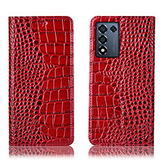 Coque Portefeuille Livre Cuir Etui Clapet H08P pour Oppo K9S 5G Rouge