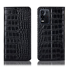 Coque Portefeuille Livre Cuir Etui Clapet H08P pour Oppo K9X 5G Noir