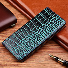 Coque Portefeuille Livre Cuir Etui Clapet H08P pour Samsung Galaxy A12 5G Bleu