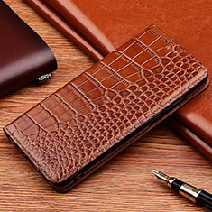 Coque Portefeuille Livre Cuir Etui Clapet H08P pour Samsung Galaxy Note 10 Lite Brun Clair