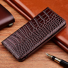 Coque Portefeuille Livre Cuir Etui Clapet H08P pour Vivo V23 5G Marron