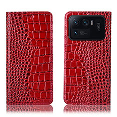 Coque Portefeuille Livre Cuir Etui Clapet H08P pour Xiaomi Mi 11 Ultra 5G Rouge