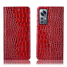 Coque Portefeuille Livre Cuir Etui Clapet H08P pour Xiaomi Mi 12 Pro 5G Rouge