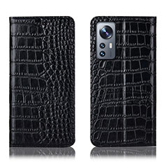 Coque Portefeuille Livre Cuir Etui Clapet H08P pour Xiaomi Mi 12S 5G Noir