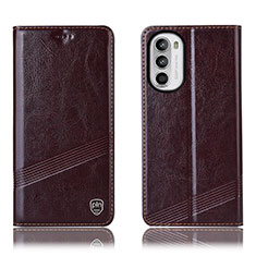 Coque Portefeuille Livre Cuir Etui Clapet H09P pour Motorola Moto Edge (2022) 5G Marron