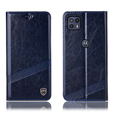 Coque Portefeuille Livre Cuir Etui Clapet H09P pour Motorola Moto G50 5G Bleu