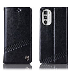 Coque Portefeuille Livre Cuir Etui Clapet H09P pour Motorola MOTO G52 Noir