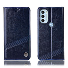 Coque Portefeuille Livre Cuir Etui Clapet H09P pour Motorola Moto G71 5G Bleu