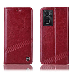 Coque Portefeuille Livre Cuir Etui Clapet H09P pour Oppo A36 Rouge