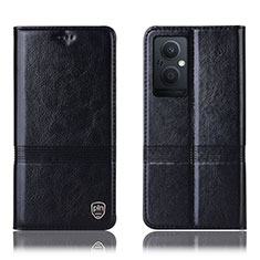 Coque Portefeuille Livre Cuir Etui Clapet H09P pour Oppo Reno7 Z 5G Noir