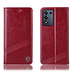 Coque Portefeuille Livre Cuir Etui Clapet H09P pour Realme 9 SE 5G Rouge