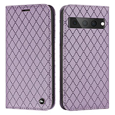 Coque Portefeuille Livre Cuir Etui Clapet H09X pour Google Pixel 7 Pro 5G Violet