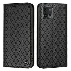 Coque Portefeuille Livre Cuir Etui Clapet H09X pour Motorola Moto G72 Noir