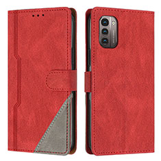 Coque Portefeuille Livre Cuir Etui Clapet H09X pour Nokia G11 Rouge