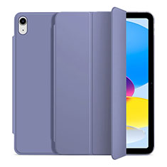 Coque Portefeuille Livre Cuir Etui Clapet H10 pour Apple iPad 10.9 (2022) Gris Lavende