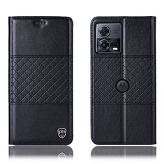 Coque Portefeuille Livre Cuir Etui Clapet H10P pour Motorola Moto Edge 30 Fusion 5G Noir