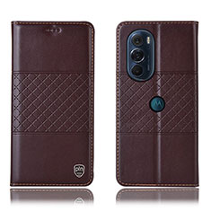 Coque Portefeuille Livre Cuir Etui Clapet H10P pour Motorola Moto Edge 30 Pro 5G Marron