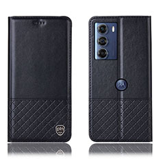 Coque Portefeuille Livre Cuir Etui Clapet H10P pour Motorola Moto G200 5G Noir