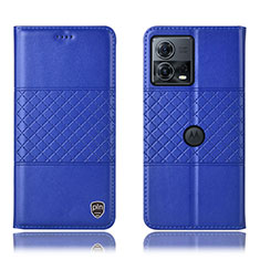 Coque Portefeuille Livre Cuir Etui Clapet H10P pour Motorola Moto S30 Pro 5G Bleu