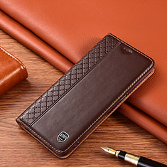 Coque Portefeuille Livre Cuir Etui Clapet H10P pour OnePlus 9 Pro 5G Marron