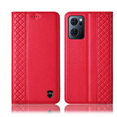 Coque Portefeuille Livre Cuir Etui Clapet H10P pour OnePlus Nord CE 2 5G Rouge