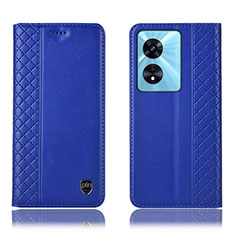 Coque Portefeuille Livre Cuir Etui Clapet H10P pour Oppo A1 Pro 5G Bleu