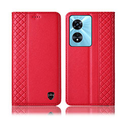 Coque Portefeuille Livre Cuir Etui Clapet H10P pour Oppo A1 Pro 5G Rouge