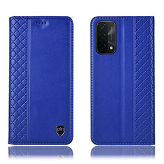 Coque Portefeuille Livre Cuir Etui Clapet H10P pour Oppo A74 5G Bleu
