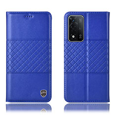 Coque Portefeuille Livre Cuir Etui Clapet H10P pour Oppo A93s 5G Bleu