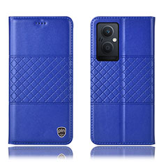 Coque Portefeuille Livre Cuir Etui Clapet H10P pour Oppo F21 Pro 5G Bleu