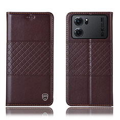 Coque Portefeuille Livre Cuir Etui Clapet H10P pour Oppo K10 5G Marron