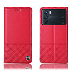 Coque Portefeuille Livre Cuir Etui Clapet H10P pour Oppo K9 Pro 5G Rouge