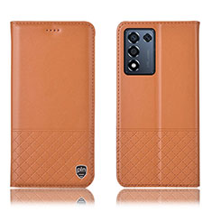 Coque Portefeuille Livre Cuir Etui Clapet H10P pour Oppo K9S 5G Orange